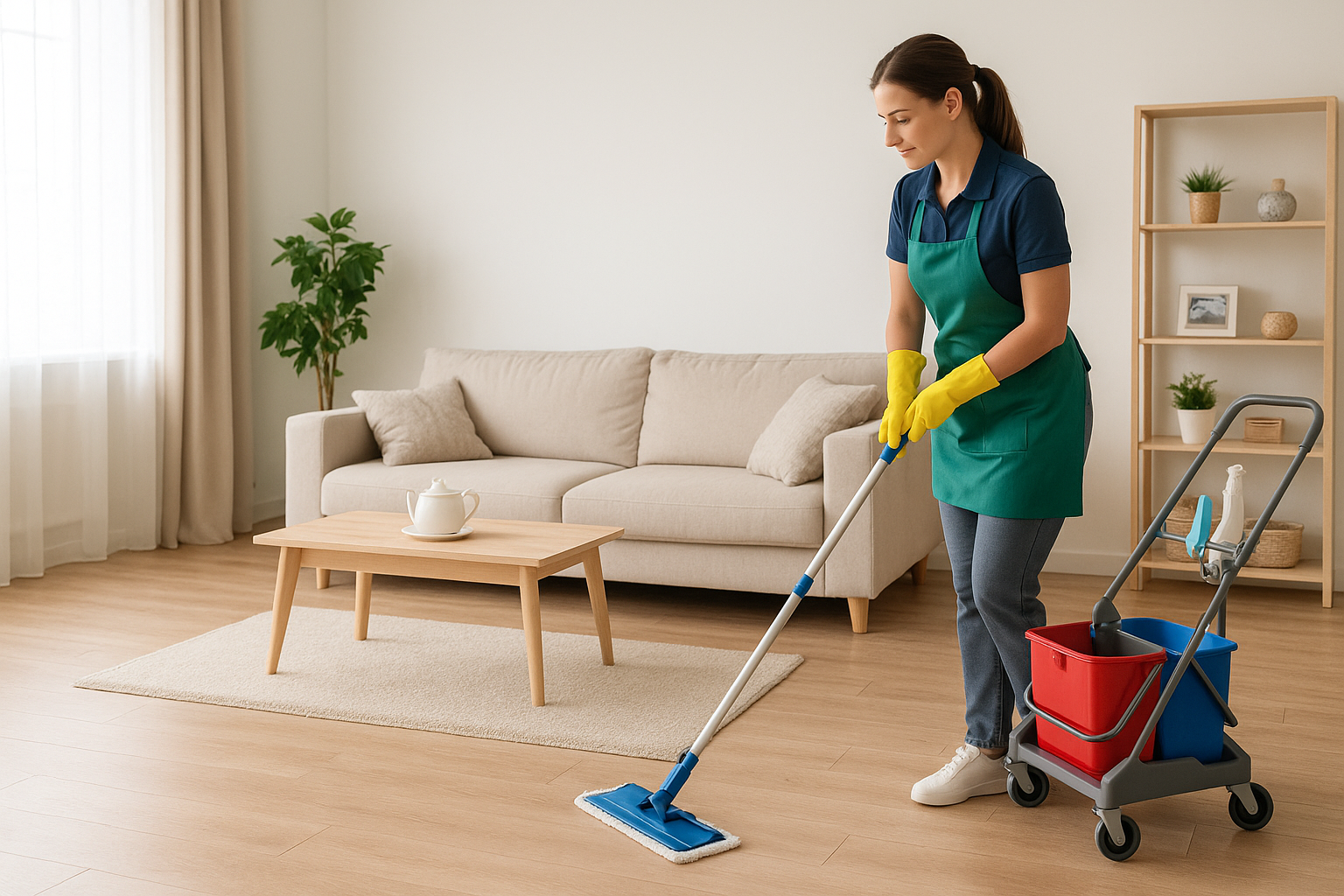 Regelmäßige Unterhaltsreinigung für dauerhaften Wohnkomfort