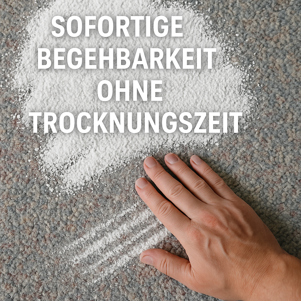Sofortige Begehbarkeit ohne Trocknungszeit