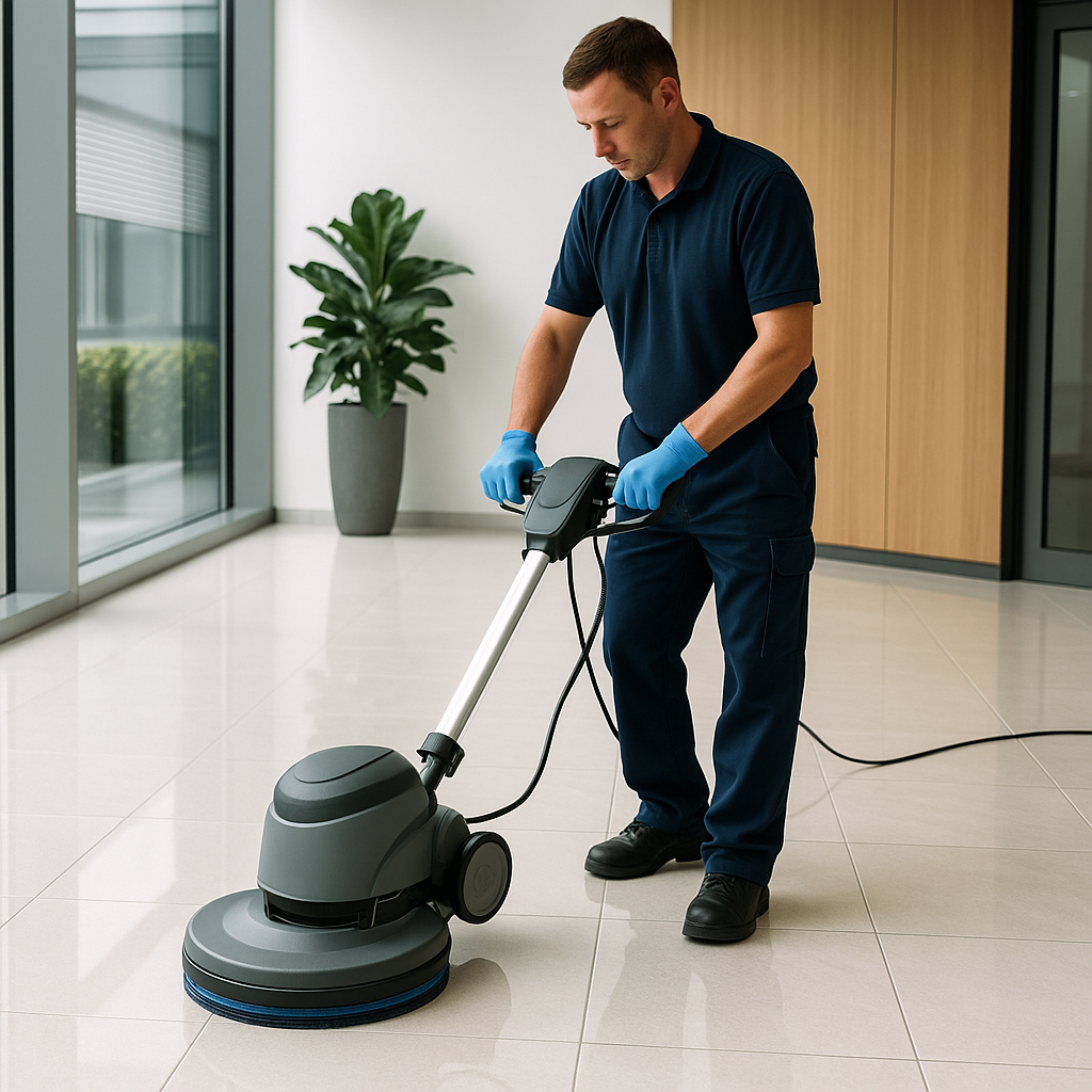 Tägliche Unterhaltsreinigung für Feinsteinzeugböden