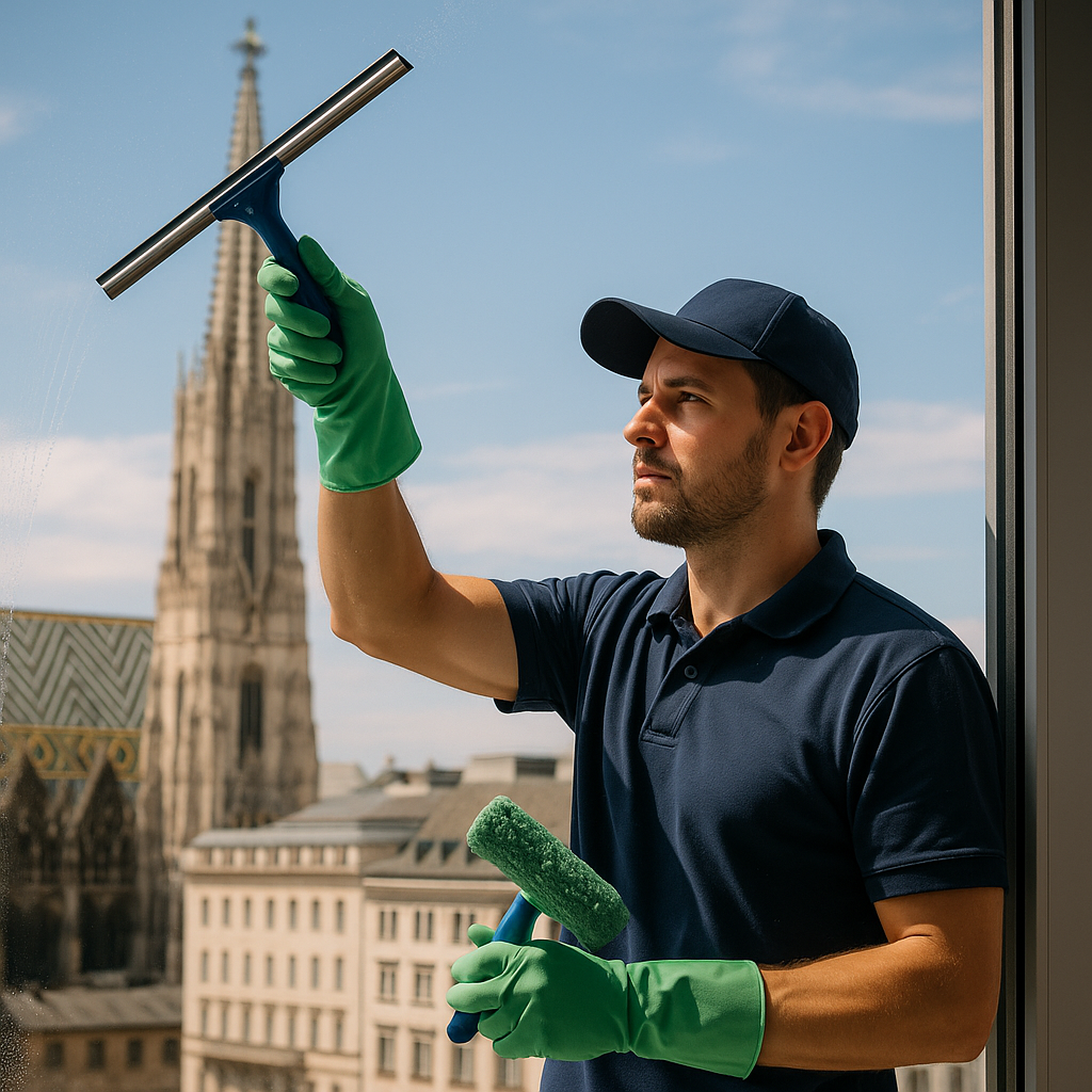Wiener Fensterputzer mit lokaler Expertise